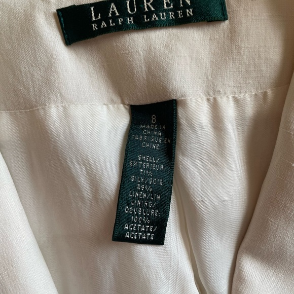 Lauren Ralph Lauren, Long Cream Blazer, size 8 - Picture 5 of 7